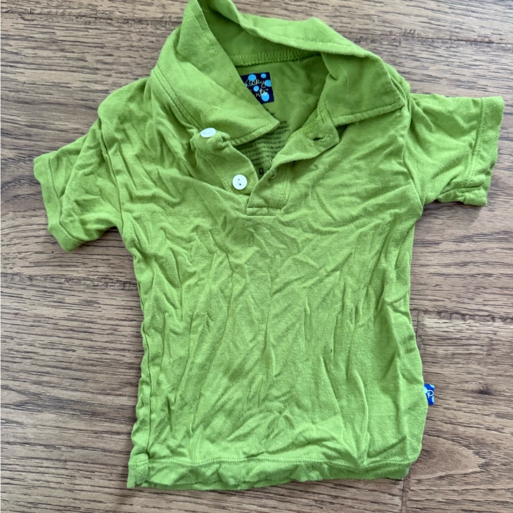 Kickee Pants Lime Green Polo Top for Kids